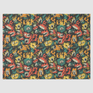 Graffiti Monster Eek Black Halloween (1) Tissue Paper