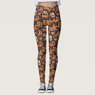 Graffiti Monster Eek Black Halloween (2) Leggings