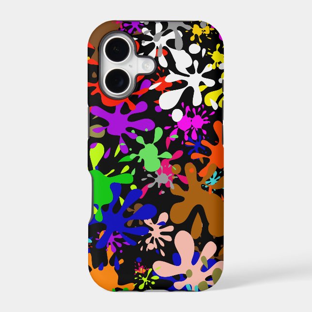 Graffiti Multi Paint Splatter Wallpaper Design (Back)