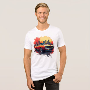 Graffiti Muscle Car Tri-Blend Shirt