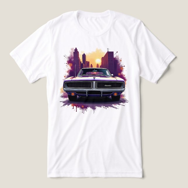 Graffiti Muscle Car Tri-Blend Shirt (Design Front)