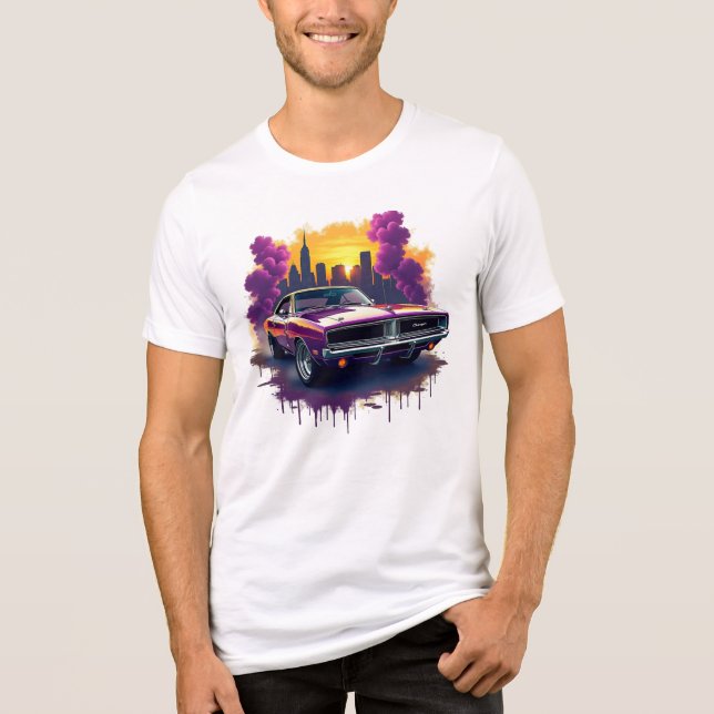 Graffiti Muscle Car Tri-Blend Shirt (Front)