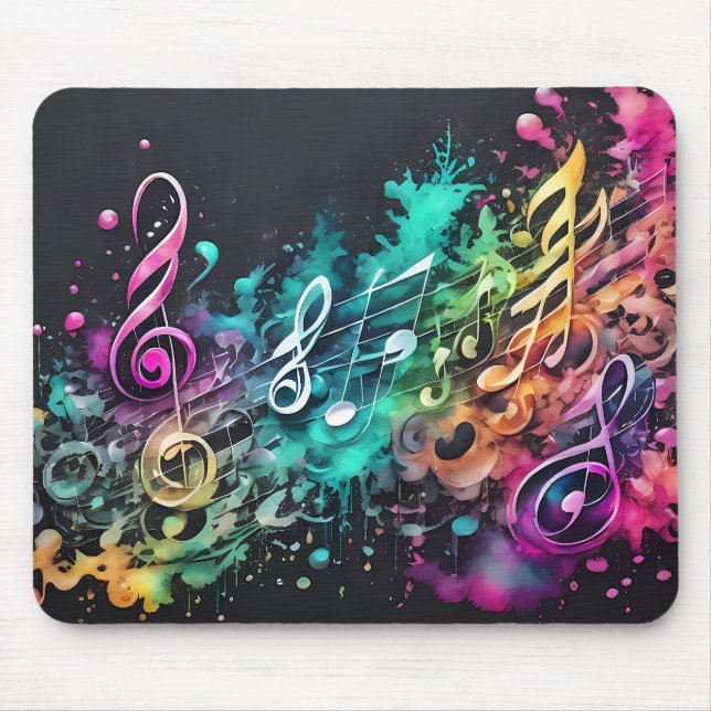 graffiti music mouse pad (Front)