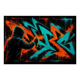 Graffiti Neon Poster