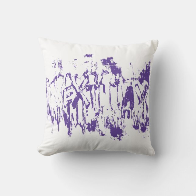 Graffiti Nextday Grunge Brush Abstract Typography Cushion (Front)