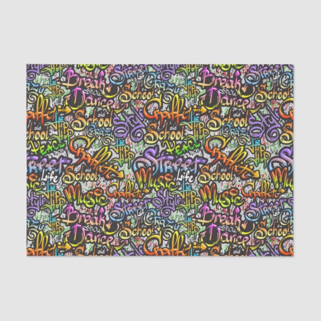 graffiti old skool  Decoupage  Tissue Paper (Front)