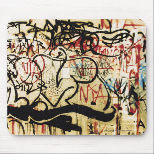 Graffiti on a wall mouse pad