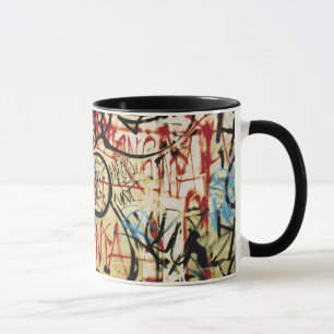 Graffiti on a wall mug