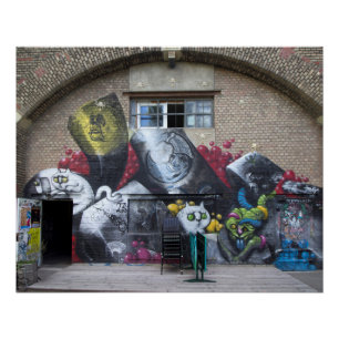 Graffiti On Stadtbahnbogen, Wien Österreich Poster