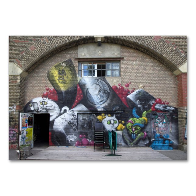 Graffiti On Stadtbahnbogen, Wien Österreich Table Number (Front)