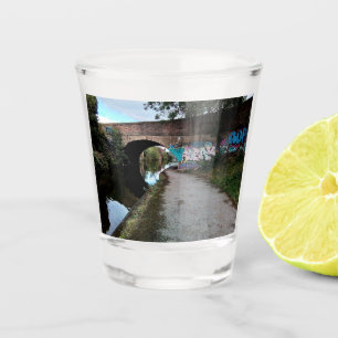 Graffiti on the wall shot glass
