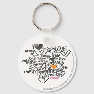 Graffiti Orange Key Ring