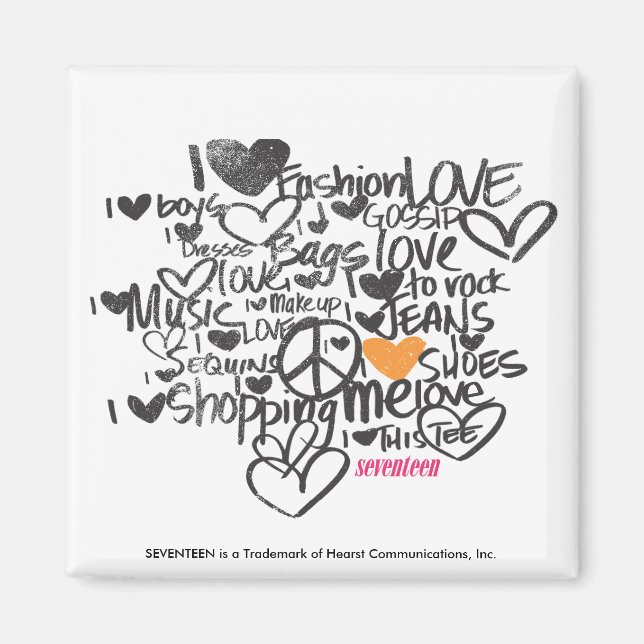 Graffiti Orange Magnet (Front)