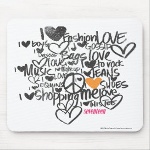 Graffiti Orange Mouse Pad