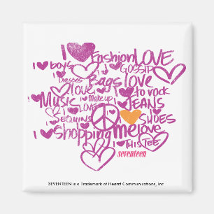 Graffiti Orange/Purple Magnet