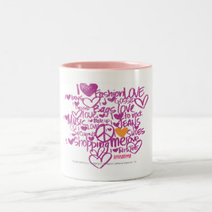 Graffiti Orange/Purple Two-Tone Coffee Mug