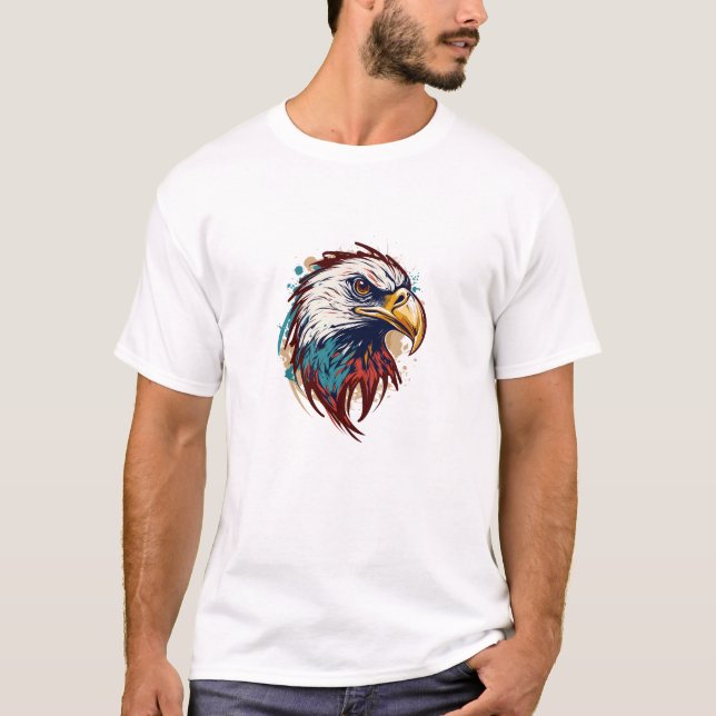 Graffiti Paint Eagle Bird Creative  T-Shirt (Front)