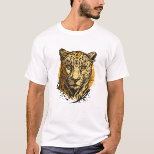 Graffiti Paint Jaguar Creative Art Drawing T-Shirt