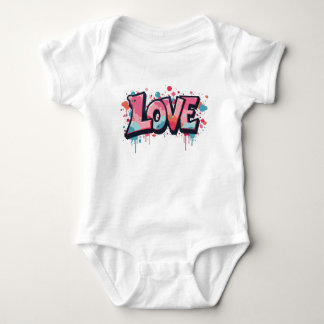 Graffiti Pastel Love Bomb Baby Bodysuit