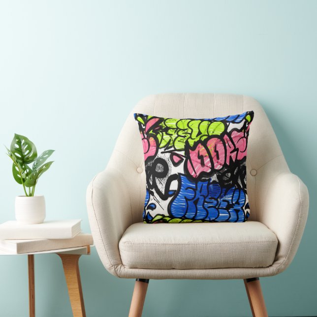 Graffiti Pattern  Cushion (Chair)