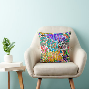 Graffiti Pattern Cushion
