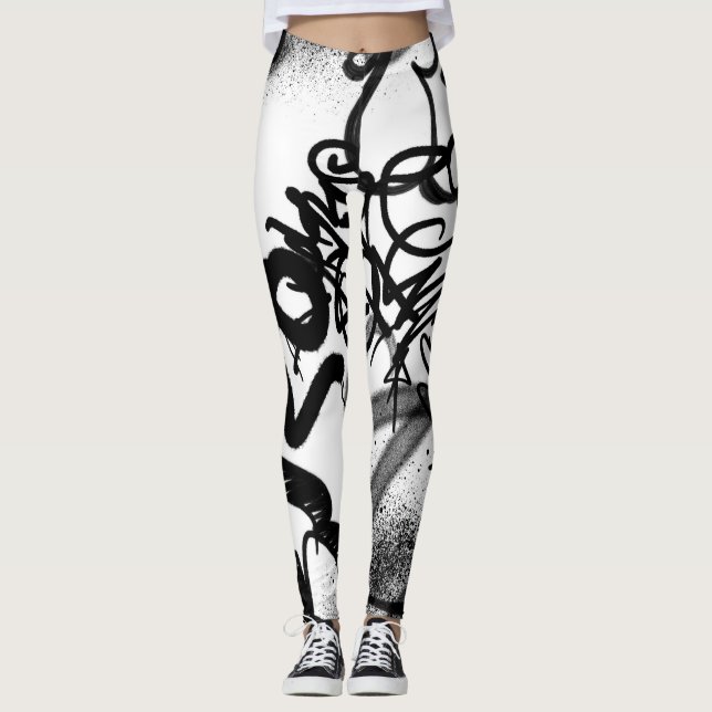 Graffiti Pattern  Leggings (Front)