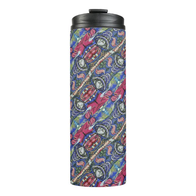 graffiti pattern thermal tumbler (Front)