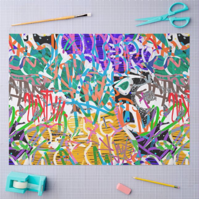 Graffiti Pattern  Tissue Paper (Craft)