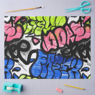 Graffiti Pattern Tissue Paper