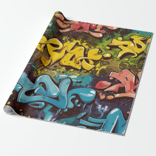 graffiti pattern  wrapping paper