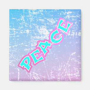 Graffiti Peace Distressed Look Magnet