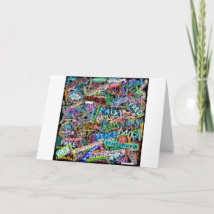 graffiti peace international translation holiday card