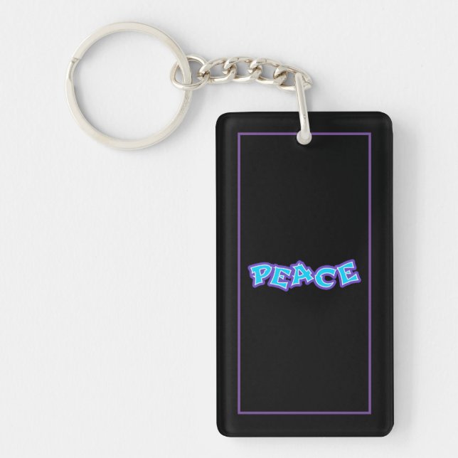 Graffiti Peace Key Ring (Front)