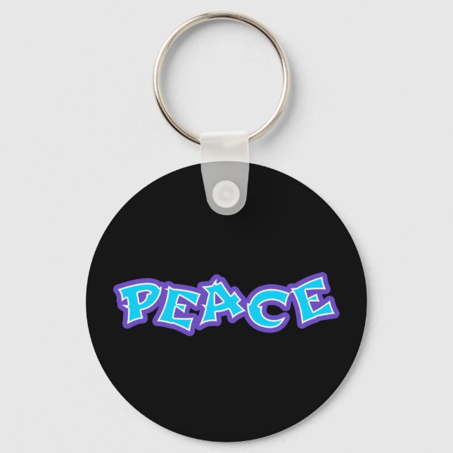 Graffiti Peace Key Ring (Front)