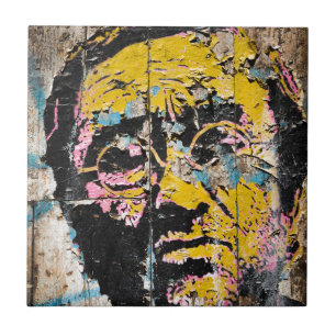 Graffiti people ceramic tile