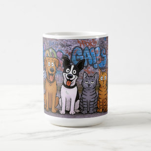 Graffiti Pets Contrast Coffee Mug