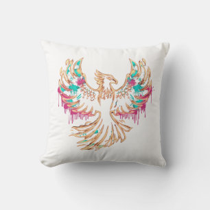 "Graffiti Phoenix Rising" Cushion