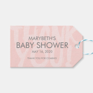 Graffiti Pink Baby Shower Favour Gift Tag