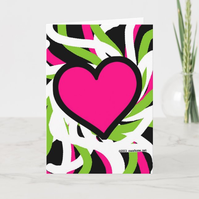 Graffiti Pink Heart Card (Front)