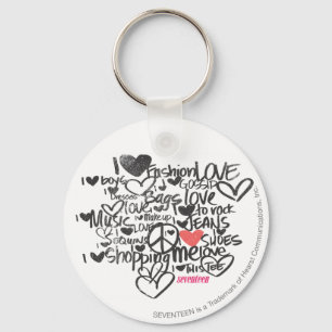 Graffiti Pink Key Ring