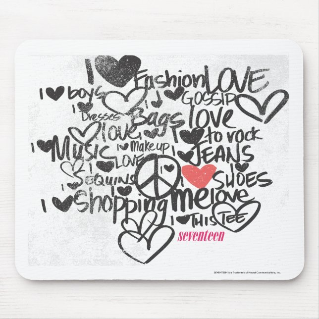 Graffiti Pink Mouse Pad (Front)