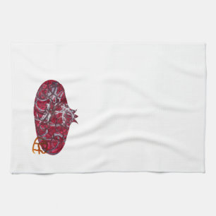 Graffiti Pomegranate Minimalist Art Tea Towel