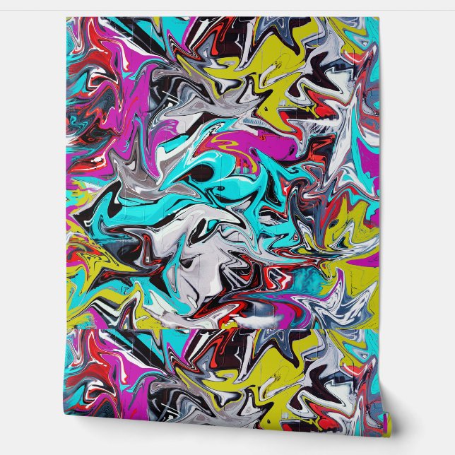 Graffiti print  wallpaper (Unrolling)