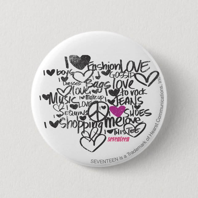 Graffiti Purple 6 Cm Round Badge (Front)