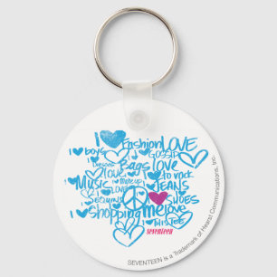 Graffiti Purple/Aqua Key Ring