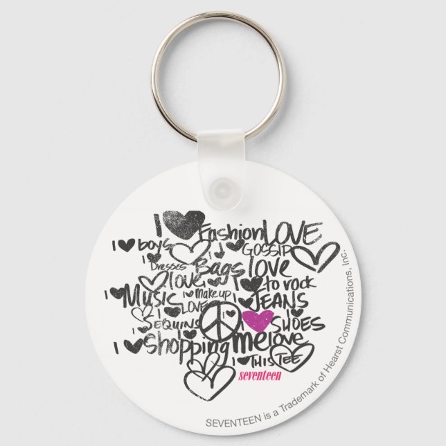 Graffiti Purple Key Ring (Front)