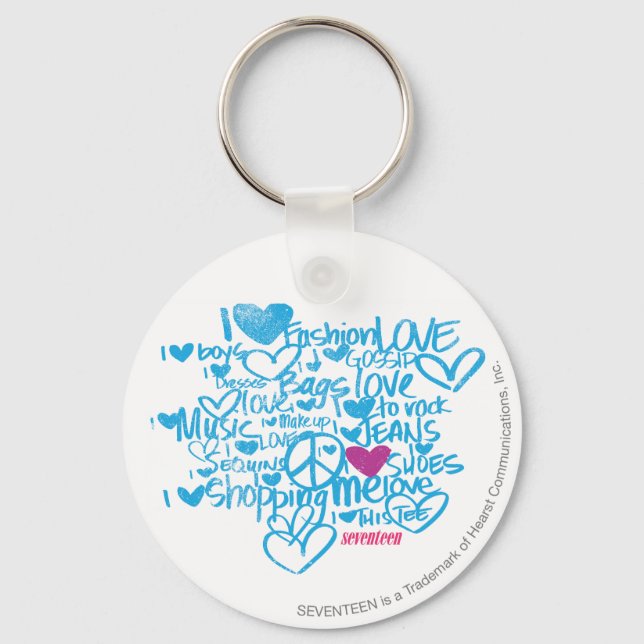 Graffiti Purple Key Ring (Front)