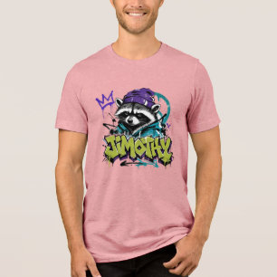 Graffiti Racoon Street Art Urban Punk Style Tri-Blend Shirt