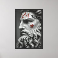 Graffiti Rebel King Bust with Crown