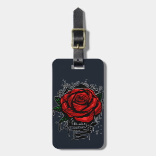 Graffiti Red Rose Urban Street Art Travel Luggage Tag